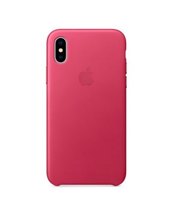 Чехол для iPhone Apple iPhone X Leather Case Pink Fuchsia